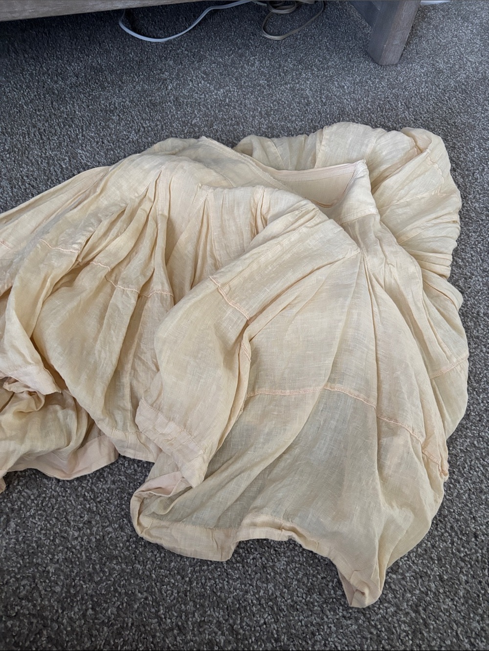 Anthropologie Linen Ruffled skirt - Picture 5 of 7